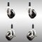 Service Caster 3 Inch 316SS Soft Rubber Swivel 7/8 Inch Expanding Stem Caster Brake SCC, 2PK SCC-SS316EX20S314-SRS-2-TLB-2-78 - alternate 1